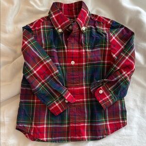 Plaid Button-Up Kids Shirt